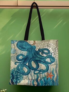 Blue Octopus Ocean Tote Bag